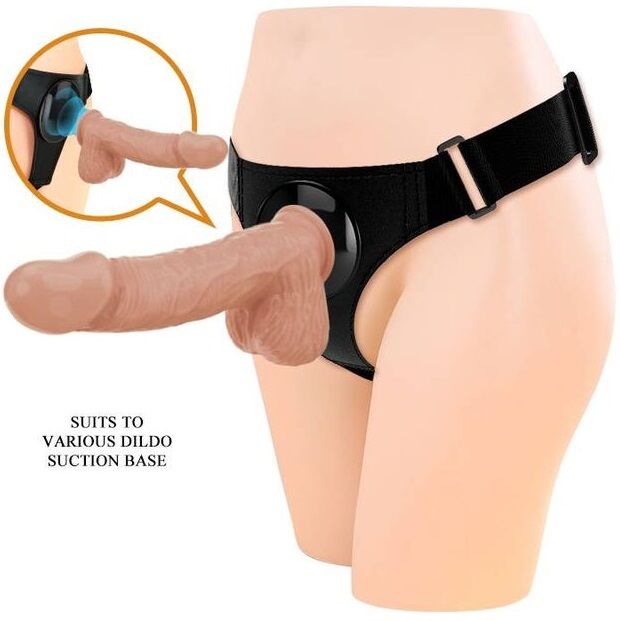Pretty Love Harness Briefs Universal Harness With Dildo Jerry 21.8 Cm Natural