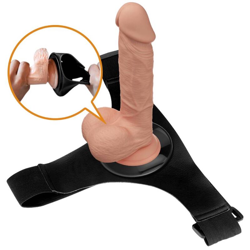 Pretty Love Harness Briefs Universal Harness With Dildo Jerry 21.8 Cm Natural