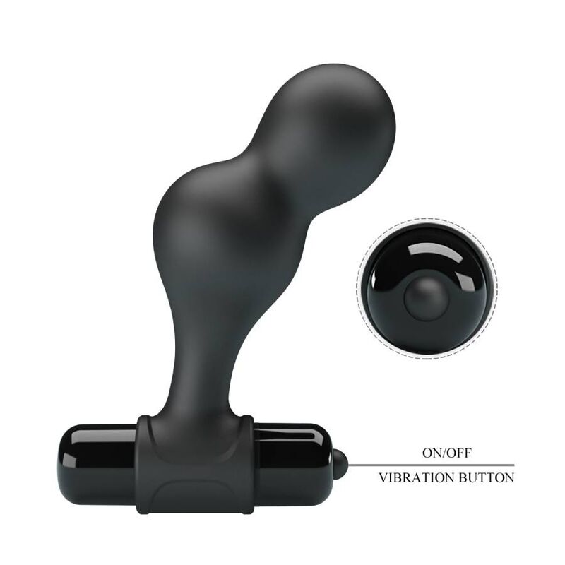 Mr Play Black Silicone Vibrator Anal Plug