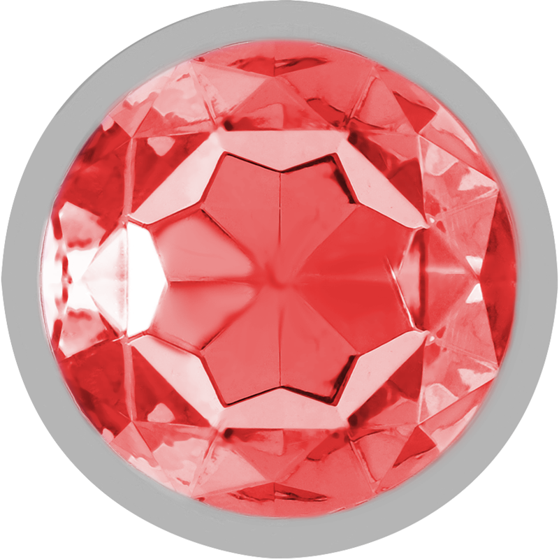 Intense Anal Toys Intense - Aluminum Metal Anal Plug With Red Crystal Size L