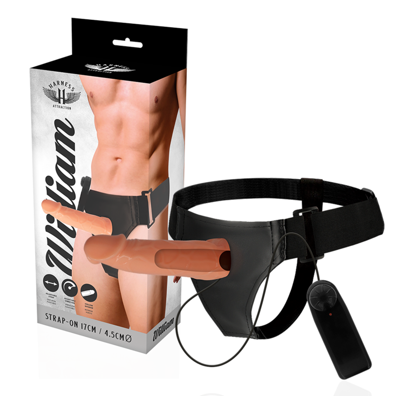 Harness Attraction Willian Hollow Rnes With Vibrator 17 Cm -O- 4.5 Cm