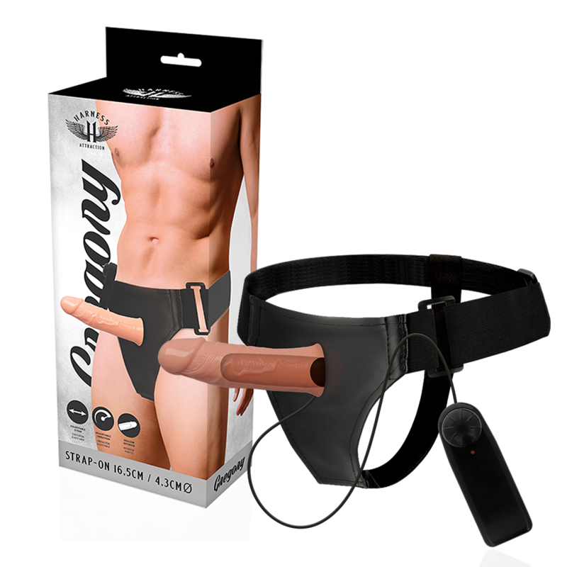 Harness Attraction Gregory Hollow Rnes With Vibrator 16.5 Cm -O- 4.3 Cm