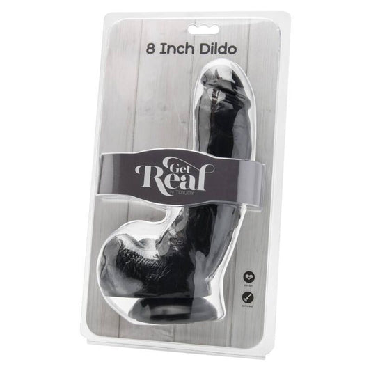 Get Real Dildo 20,5 Cm With Balls Black