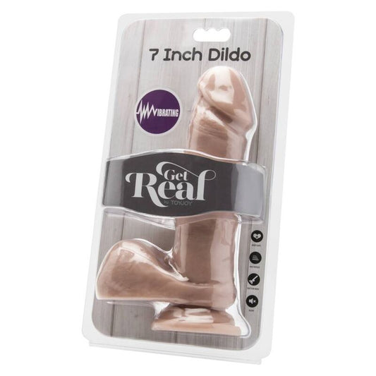 Get Real Dildo 18 Cm With Balls Vibrator Skin