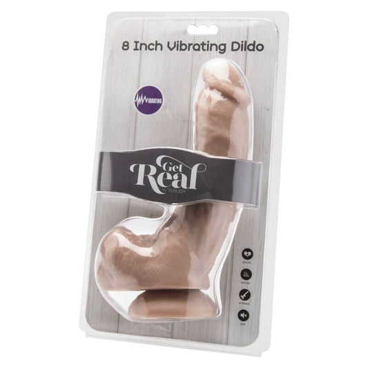 Get Real Dildo 20,5 Cm With Balls Vibrator Skin