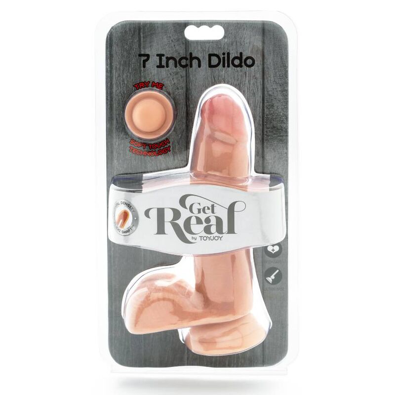 Get Real Dual Density Dildo 12 Cm Balls Skin
