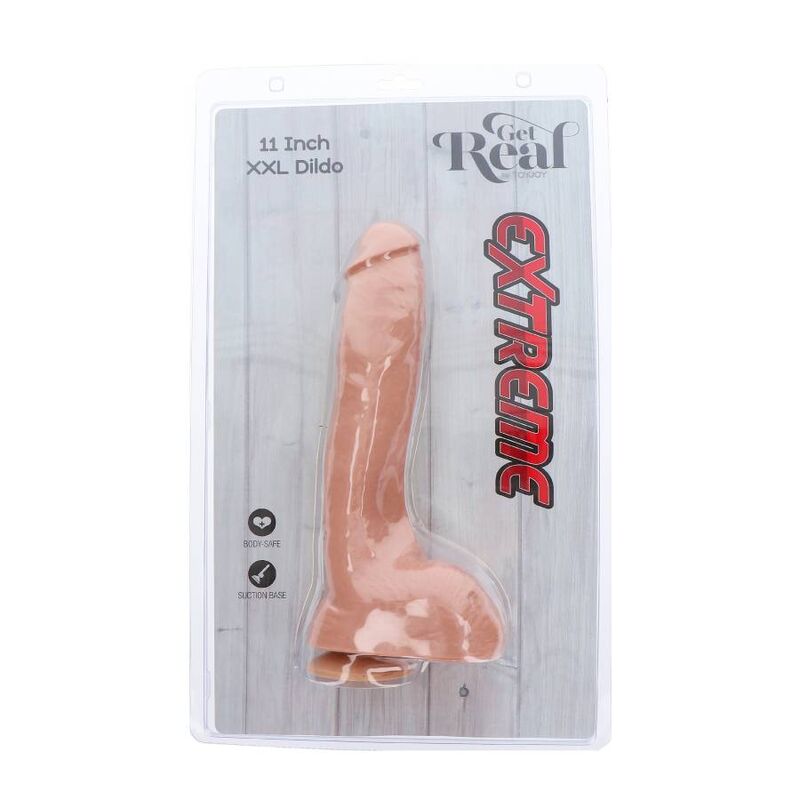 Get Real Extreme Xxl Dildo 28 Cm Skin