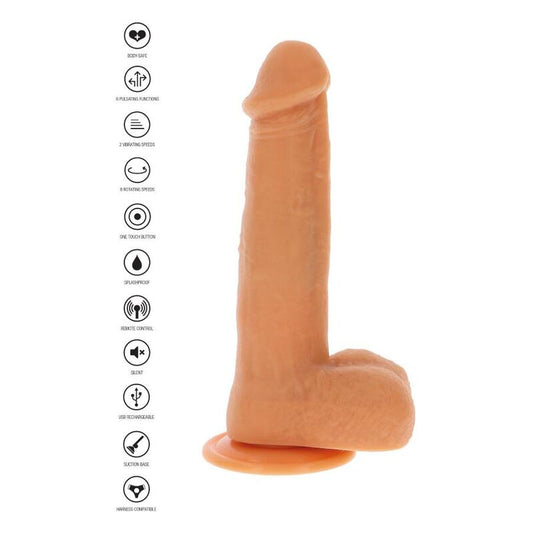 Get Real Rotating Beads Vibrating Dildo Skin