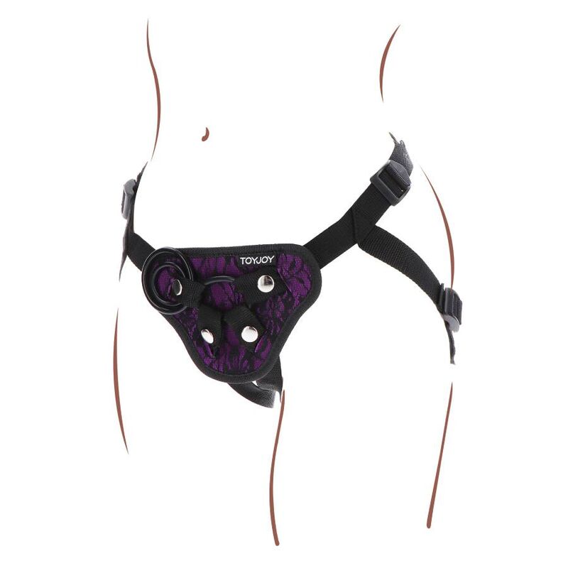 Get Real Strap-On Lace Harness Purple