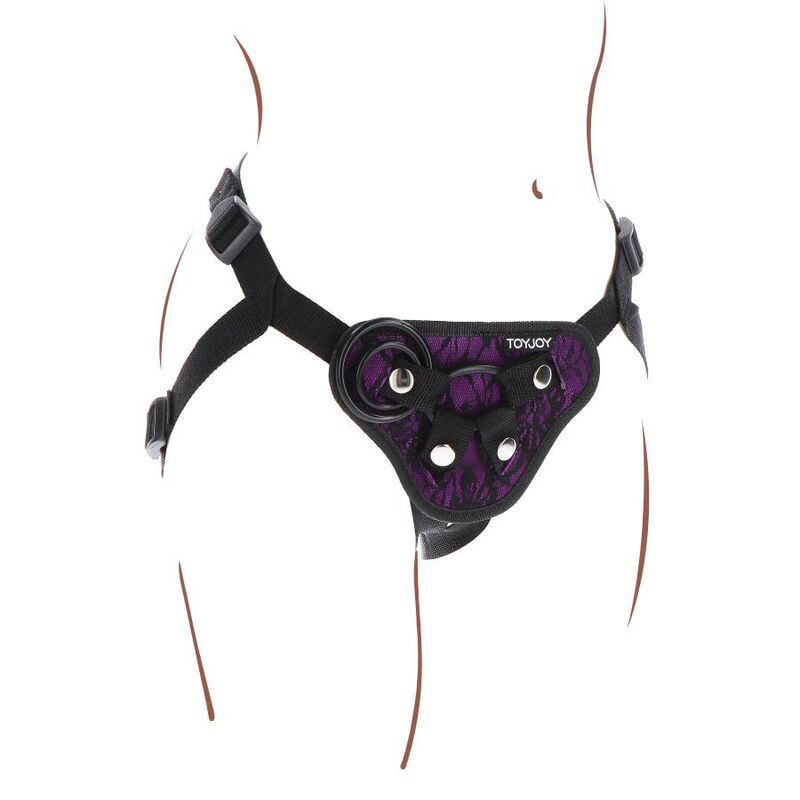 Get Real Strap-On Lace Harness Purple