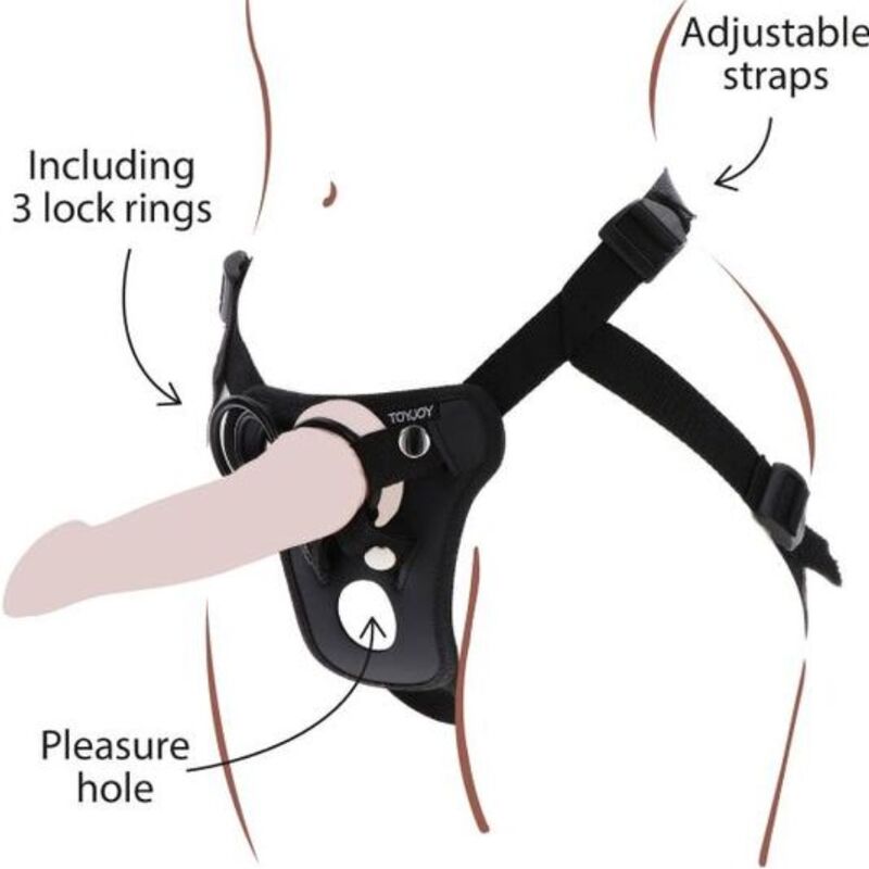 Get Real Strap-On Pleasure Harness Black