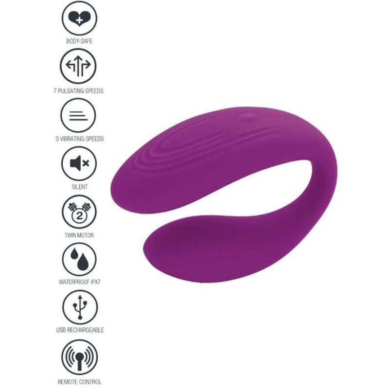 Xocoon Bound Love Couples Vibrator Purple