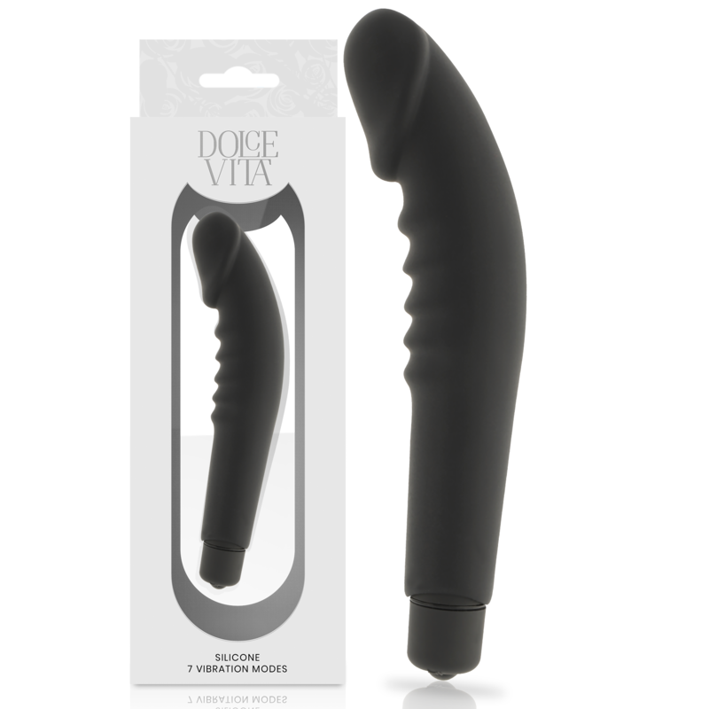 Dolce Vita Realistic Pleasure Black Silicone