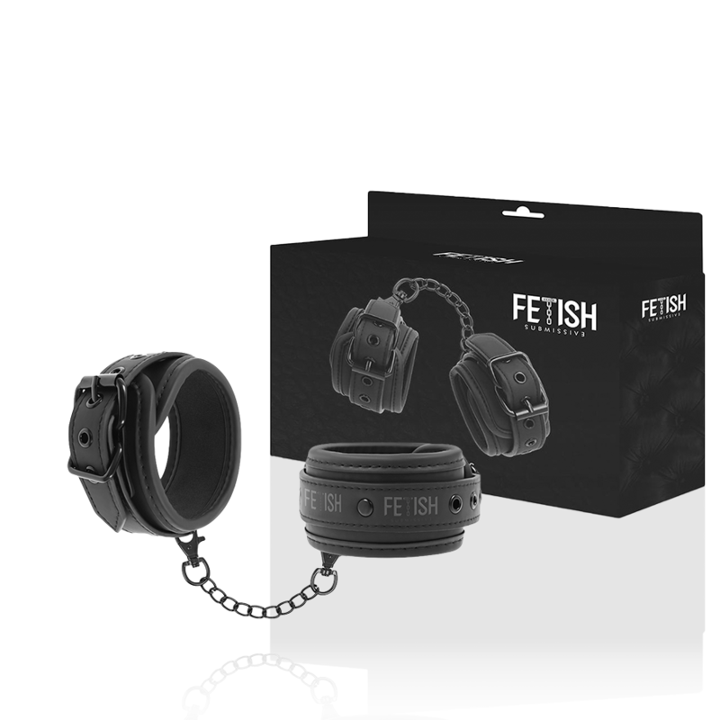 Fetish Submissive Bondage Fetish Submissive - Vegan Leather Handcuffs With Noprene Lining