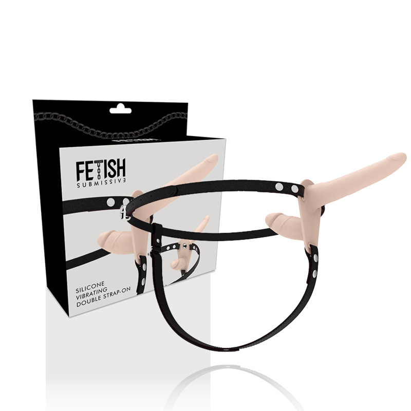 Fetish Submissive Harness Double Penetration Flesh Up Vibrator
