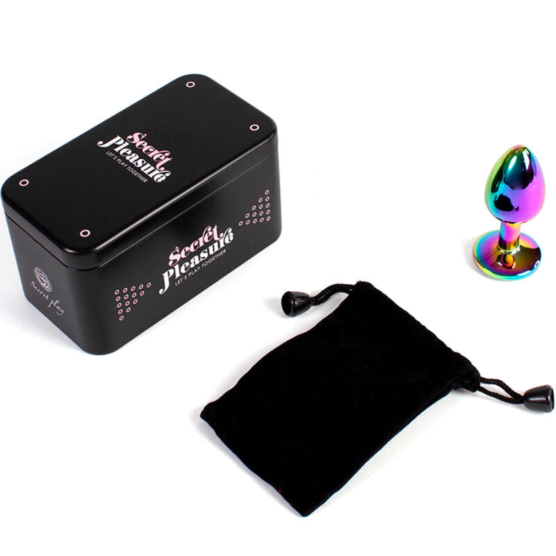 Secretplay Toys Secretplay - Metal Butt Plug Rainbow Small Size 7 Cm