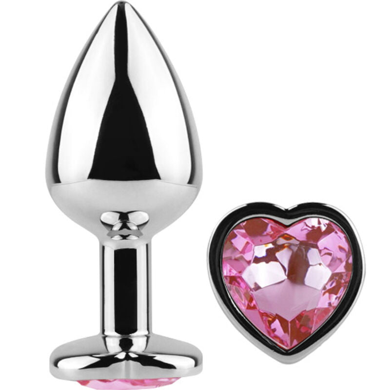 Secretplay Toys Secretplay - Metal Butt Plug Fuchsia Heart Small Size 7 Cm