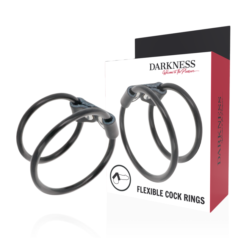 Darkness Sensations Darkness - Double Flexible Penis Ring