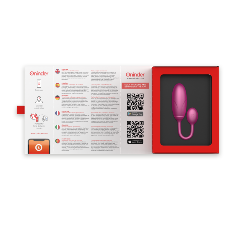 Oninder Denver Vibrating Egg Pink 7 X 2.7 Cm Free App