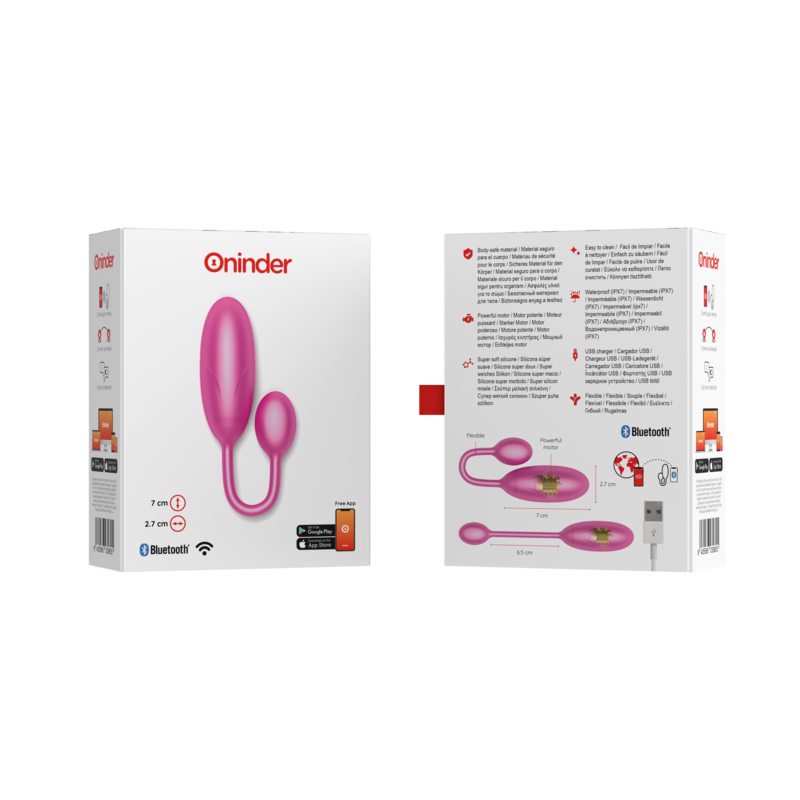 Oninder Denver Vibrating Egg Pink 7 X 2.7 Cm Free App