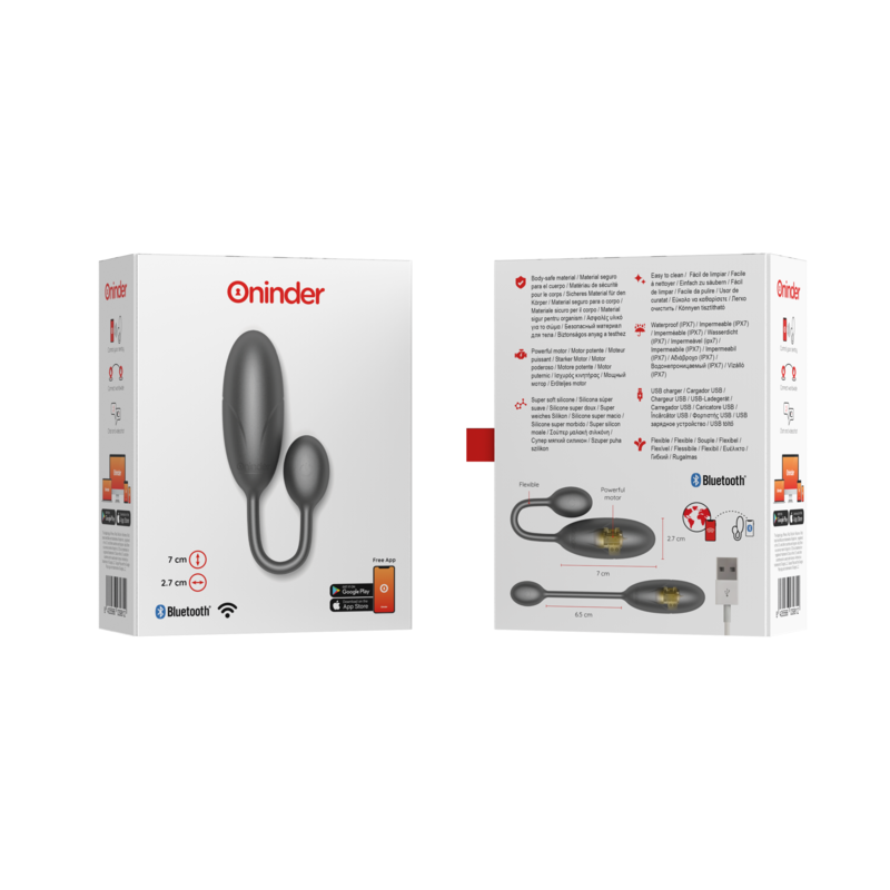 Oninder Denver Vibrating Egg Pink 7 X 2.7 Cm Free App