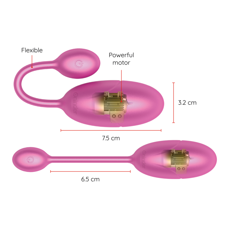 Oninder Tokyo Vibrating Egg Pink 7.5 X 3.2 Cm Free App