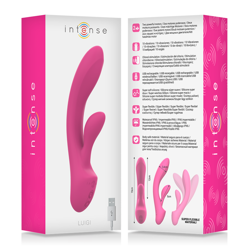 Intense Fun Intense - Luigi Rabbit Vibrator Pink Liquid Silicone