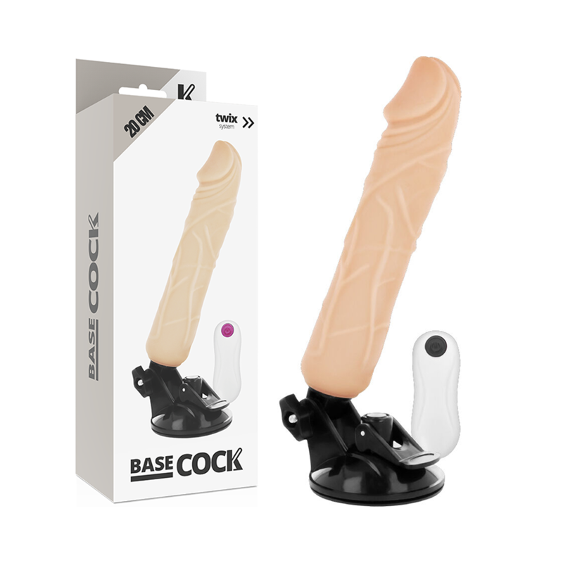 Basecock Realistic Vibrator Remote Control Flesh 20 Cm -O- 4 Cm