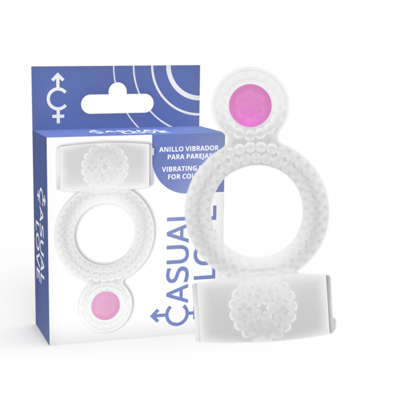 Casual Love Ring Vibrating Double Pleasure Transparent