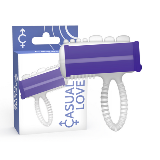 Casual Love Ring Tongue Vibrating Purple