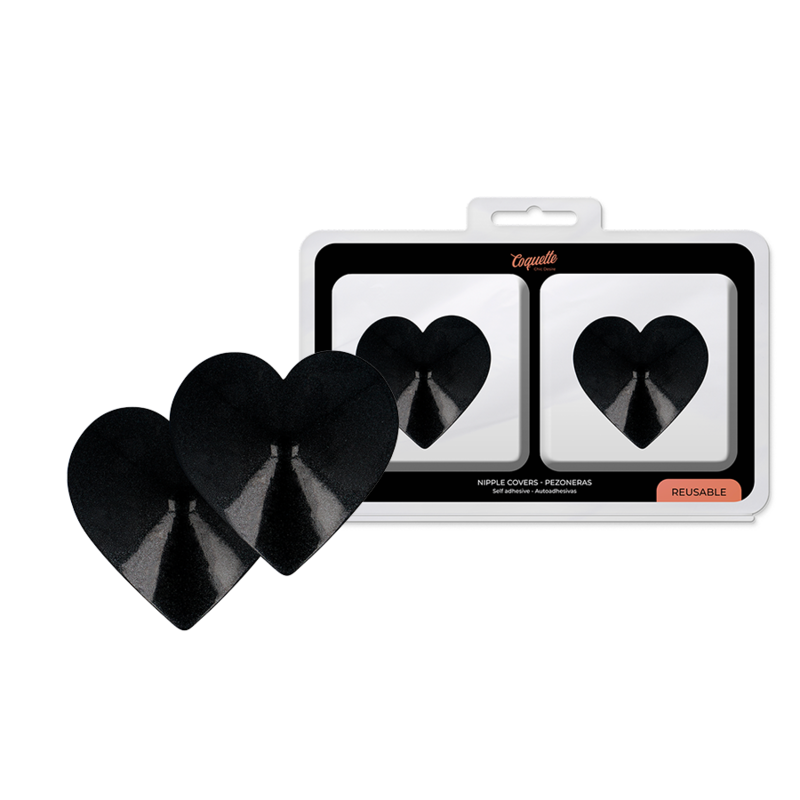 Coquette Accessories Coquette Chic Desire - Nipple Covers Black Hearts