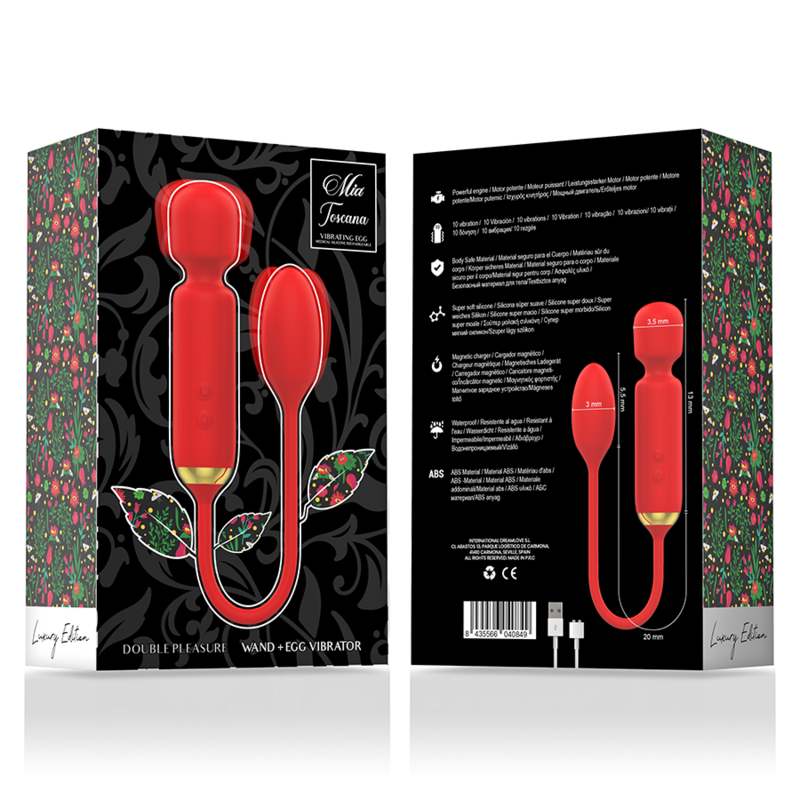 Mia Toscana Double Pleasure Wand + Vibrating Egg