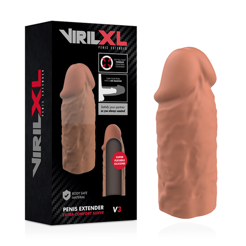 Virilxl Liquid Silicone V3 Brown Penis Extension