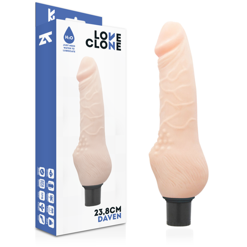 Loveclone Daven Self Lubrication Realistic 23.8 Cm -O- 3.8 Cm