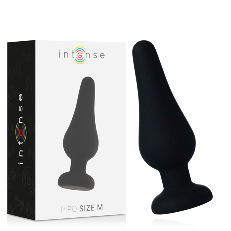 Intense Anal Toys Intense - Anal Plug Pipo M Black Silicone 11 Cm
