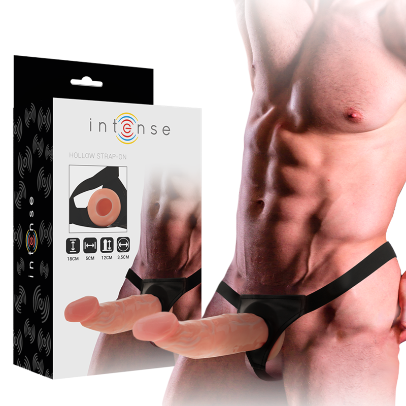 Intense Couples Toys Intense - Hollow Harness With Dildo 18 X 3.5 Cm