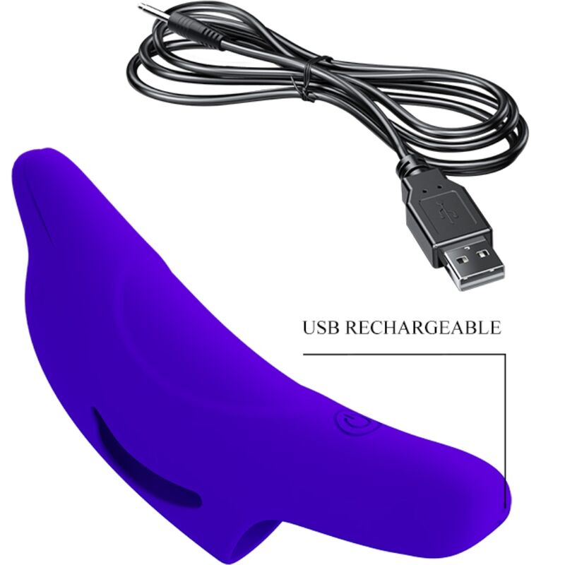 Pretty Love Delphini Powerful Dark Blue Finger Stimulator