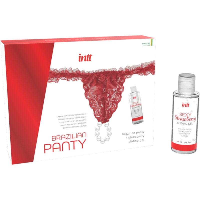 Intt Releases Brazilian Red Panty With Pearls And Lubricating Gel 50 Ml