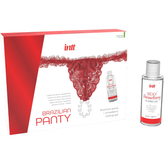 Intt Releases Brazilian Red Panty With Pearls And Lubricating Gel 50 Ml