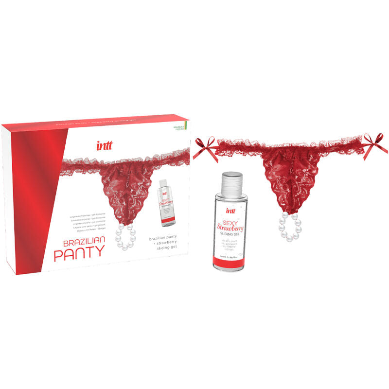 Intt Releases Brazilian Red Panty With Pearls And Lubricating Gel 50 Ml