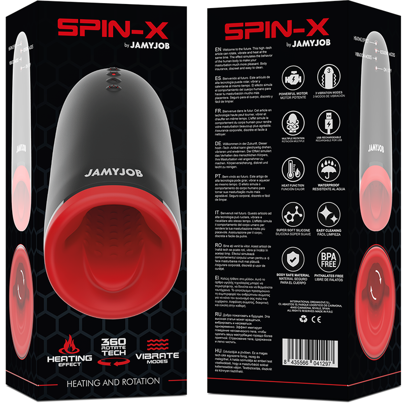 Jamyjob Spin-X Heating And Rotation Masturbator