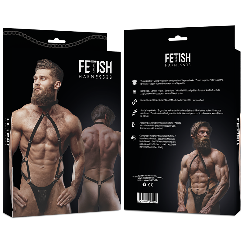 Fetish Submissive Attitude Mens Eco-Leather Jock Strap Harness