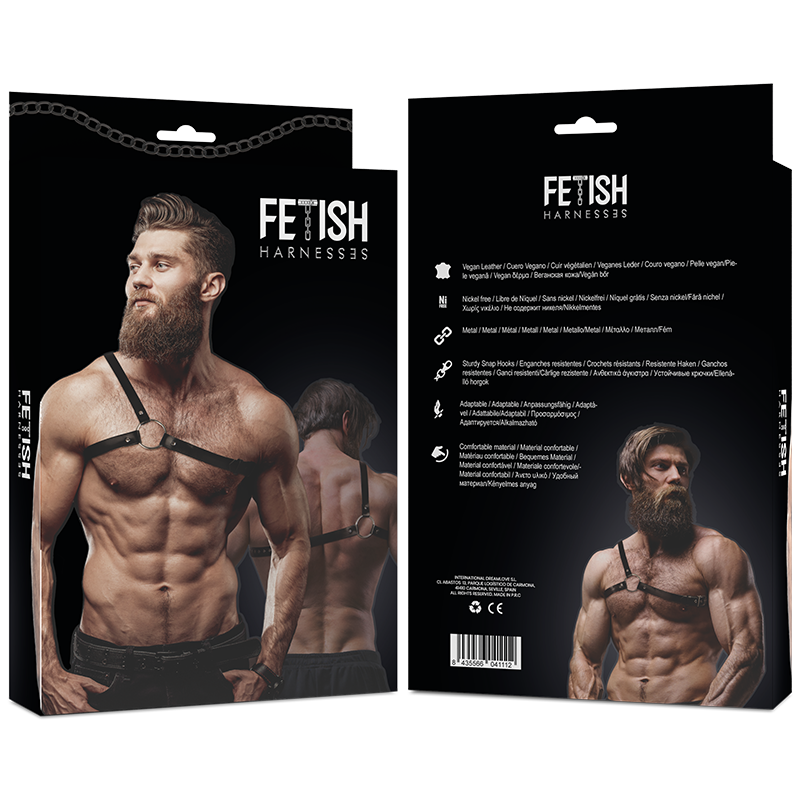 Fetish Submissive Attitude Fetish Submissive - Attitude Mens Crossed Shoulder Eco Leather Harness