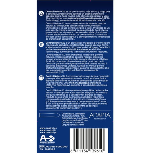 Control Condoms Control - Adapta Nature Xl Condoms 12 Units