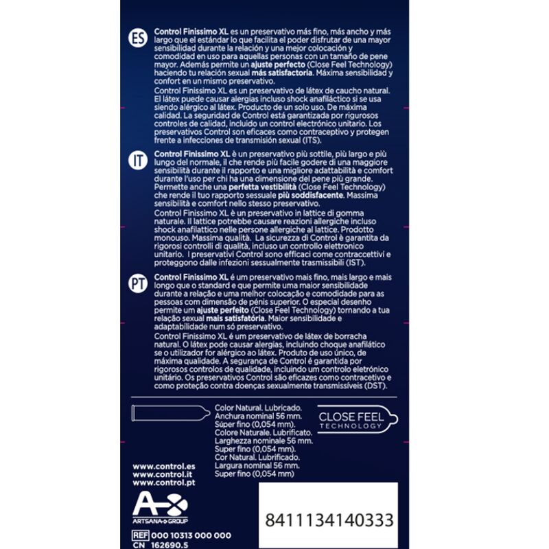 Control Condoms Control - Finissimo Xl Condoms 12 Units
