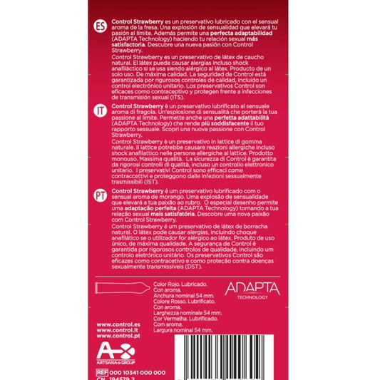 Control Condoms Control - Adapts Strawberry 12 Units