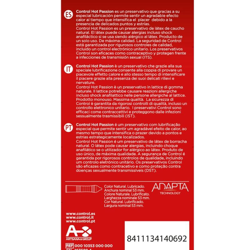 Control Condoms Control - Hot Passion Warming Effect 10 Units