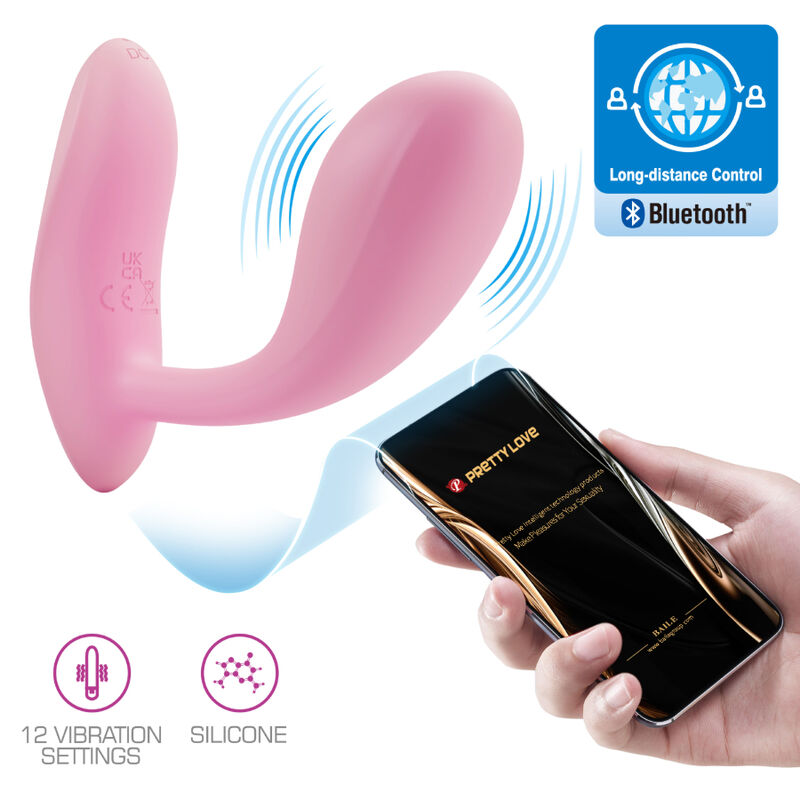 Pretty Love Flirtation Pretty Love - Baird G-Spot 12 Vibrations Rechargeable Pink App