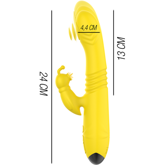 Intense Fun Intense - Toky Multifunction Vibrator Up & Down With Clitoral Stimulator Yellow