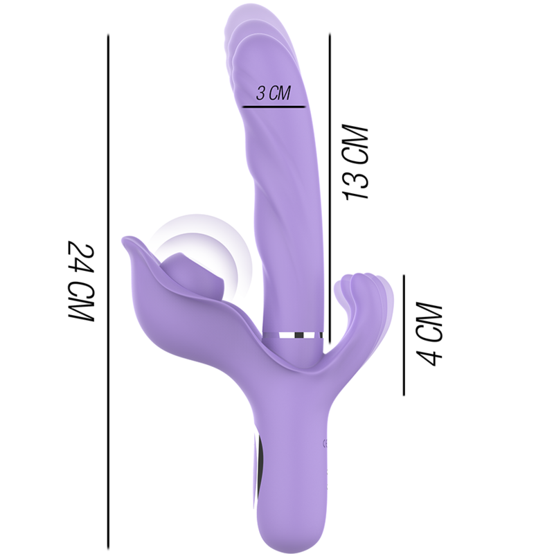 Intense Fun Intense - Billie Multifunction Rechargeable Vibrator Suction & Pulsing Purple